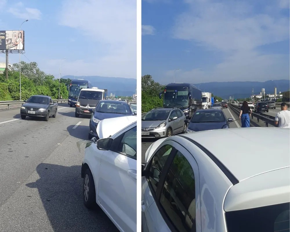 Motorista dorme, perde controle do volante e bate em mureta na Imigrantes