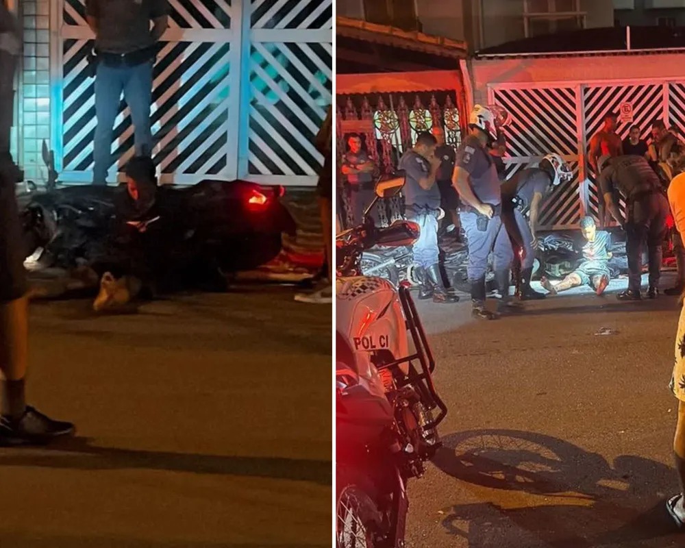 Policial reage a roubo,atira e acerta boca de ladrão que foi preso;um fugiu