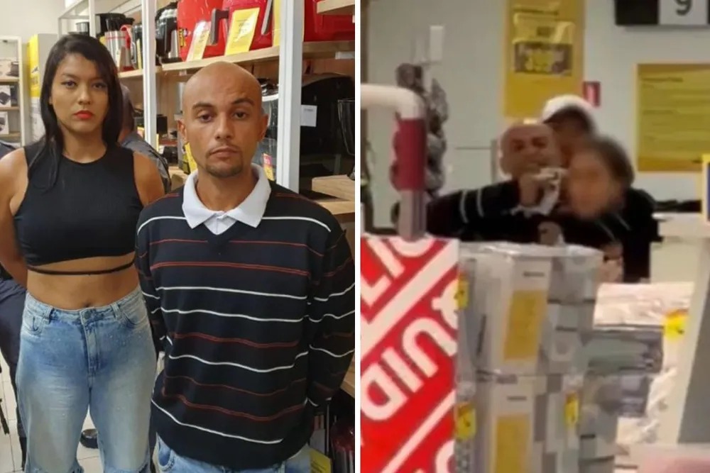 Durante tentativa de roubo,ladrão exige saber como estava a audiência do caso na internet;namorada registrou tudo