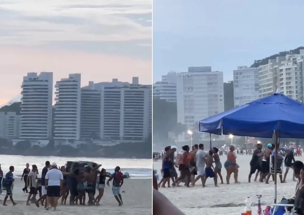 Homem é agredido e imobilizado por populares após passar a mão em jovem