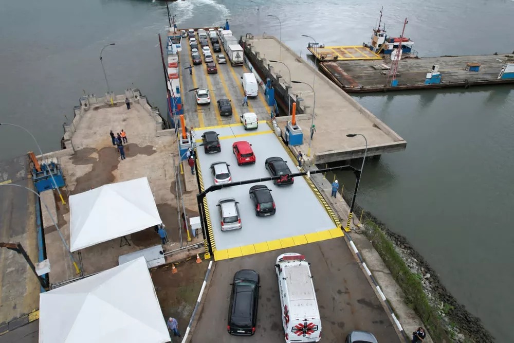Rampa para travessia entre Santos e Guarujá já está pronta; custou mais de R$ 3 milhões