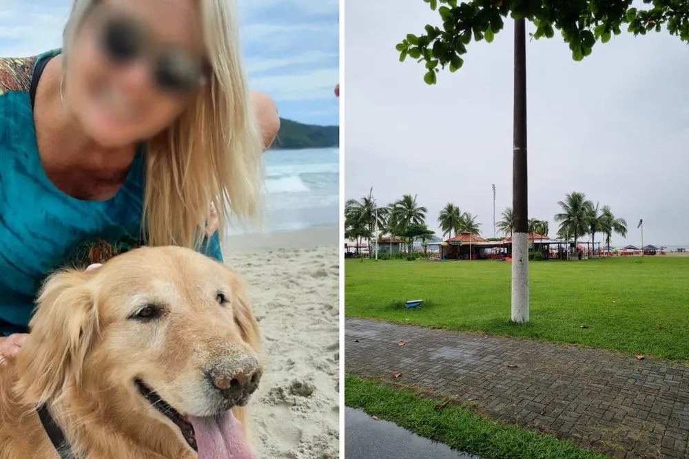 Estecista e cachorra tomam choque na calçada da praia;Prefeitura e CPFL fazem jogo de 