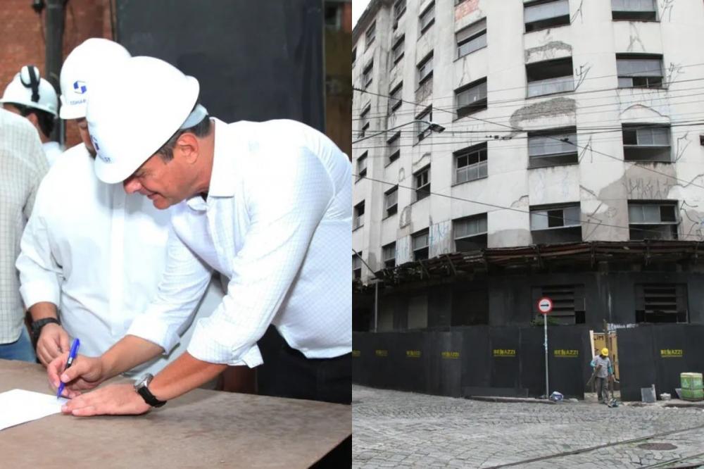 Prefeito de Santos assina ordem de serviço do primeiro retrofit;unidades habitacionais para estudantes