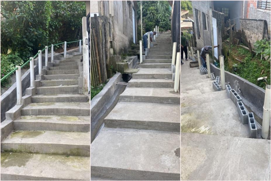 Obras de acesso e drenagem em morro de Santos entram na etapa final