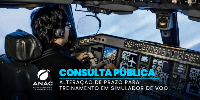 Regulamentação de prazo para treinamento em simulador de voo vai à consulta pública