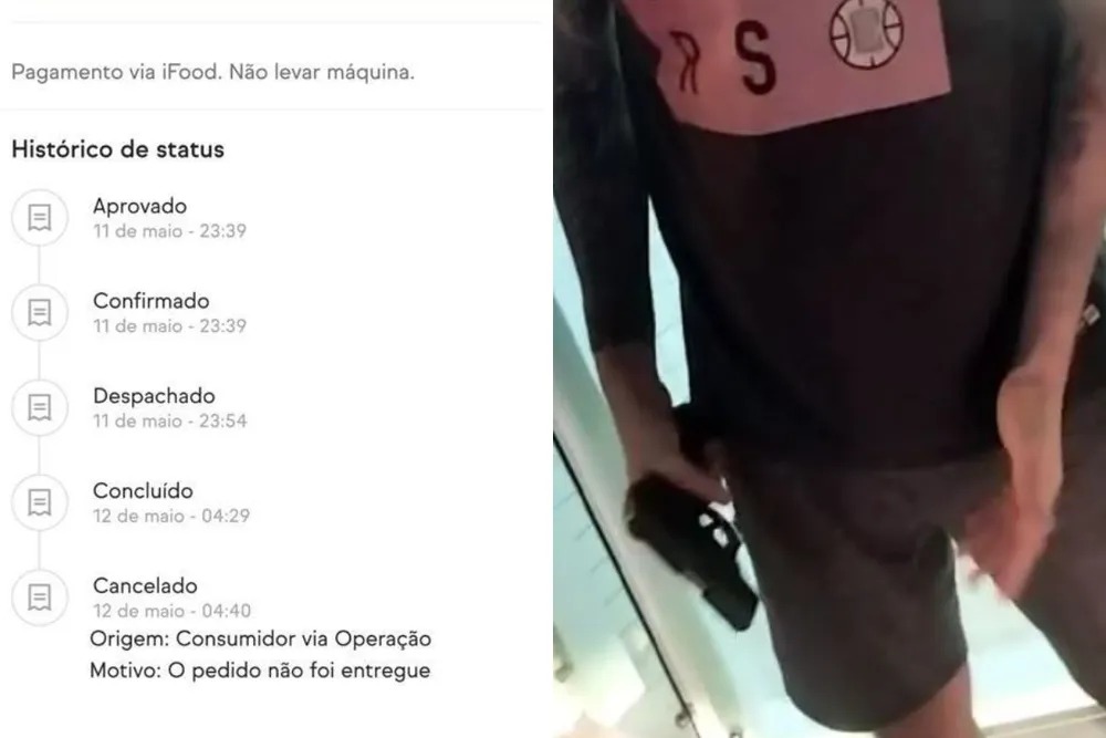 Suposto colecionador de armas usa pistola para ameaçar motoboy e se esconde no apartamento