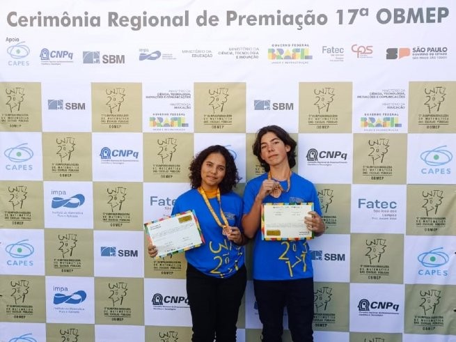 Estudantes de São Sebastião são premiados na 17° Olimpíada Brasileira de Matemática das Escolas Públicas