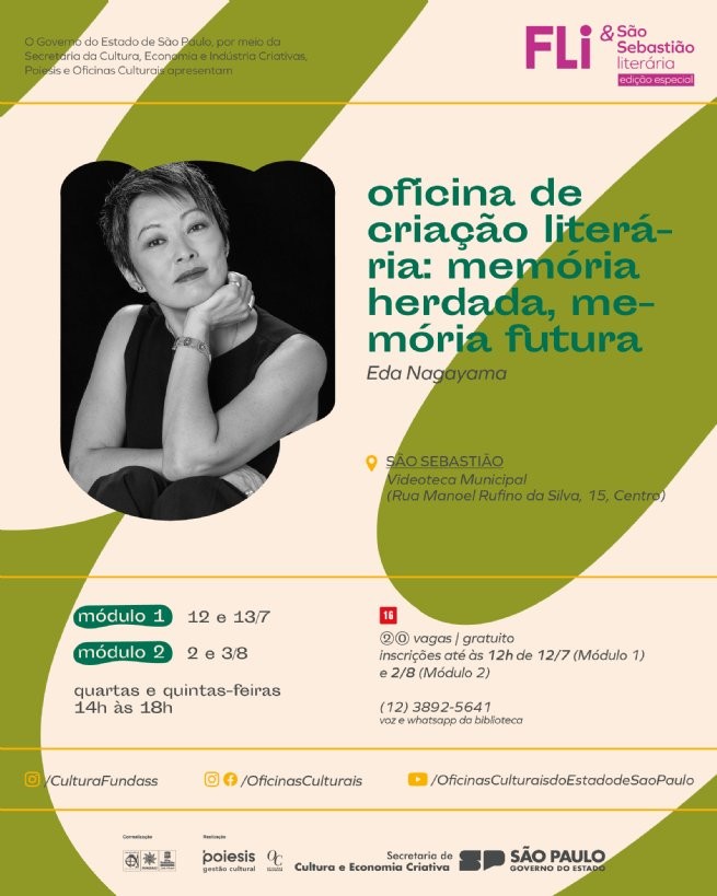 Oficina de Criação Literária será promovida em São Sebastião nos meses de julho e agosto