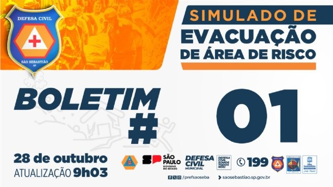 Boletim 01:Simulado de evacuação de área de risco na Vila Sahy