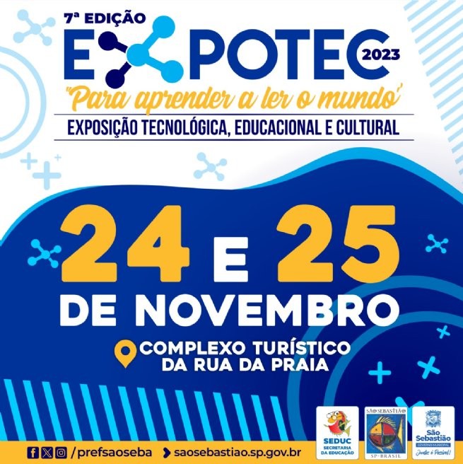 Prefeitura de São Sebastião realiza 7ª edição da EXPOTEC nos dias 24 e 25 de novembro