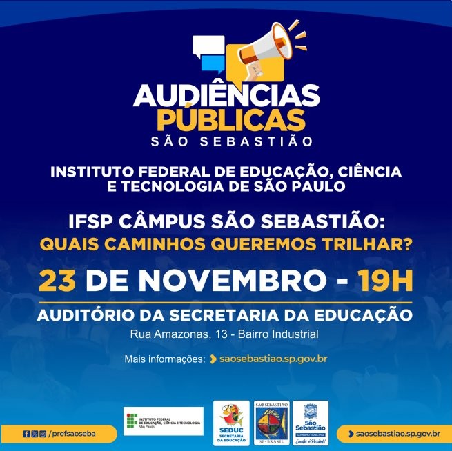Prefeitura de São Sebastião promove audiência pública para debater implantação do IFSP
