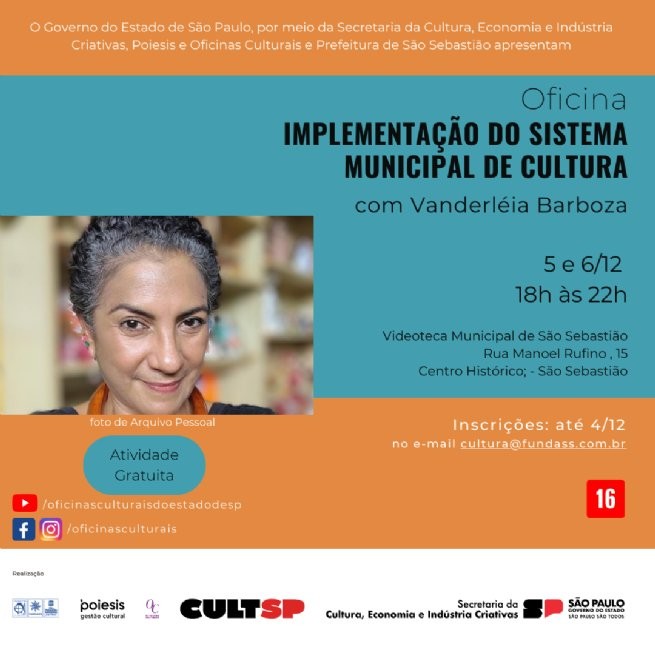 Fundass oferece Oficina sobre Implementação do Sistema Municipal de Cultura de São Sebastião